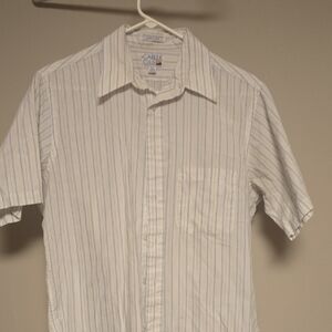 Casual Club Men's Blue Striped Button Down Shirt